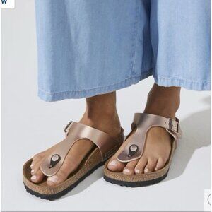 Birkenstock Gizeh Birko-Flor Thong Sandal Metallic Copper EU 40 Womens US 9- 9.5